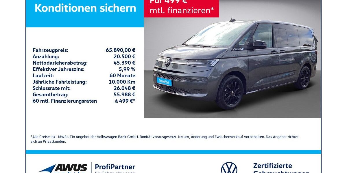 VW T7 Multivan 39.000 km 65.890 &euro; Schwerin 19057