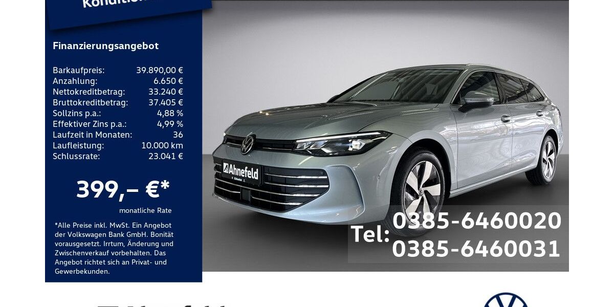 VW Passat Variant 19.000 km 34.888 &euro; Schwerin 19061