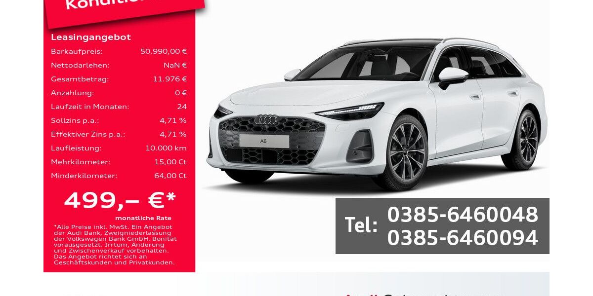 Audi A6 19.900 km 50.990 &euro; Schwerin 19061