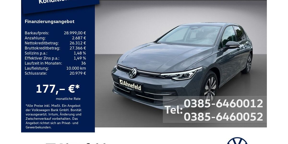 VW Golf 15.200 km 28.999 &euro; Schwerin 19061