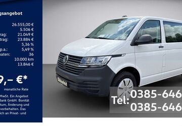 VW T6 Kombi 75.300 km 26.555 &euro; Schwerin 19061